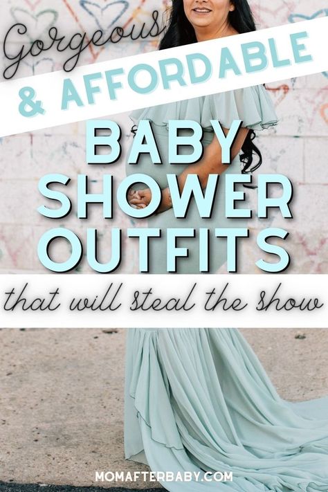 Looking for the PERFECT outfit to wear to your baby shower? Get tons of ideas from this list of outfit ideas based on the dress code, the season, and what you're comfortable wearing while pregnant. #babyshower #maternity #pregnant Baby Shower Dress Ideas For Mom, Baby Shower Mom Outfit, Maternity Baby Shower Outfit, Baby Shower Outfit Ideas For Mom, Target Baby Shower, 3rd Trimester Pregnancy, Baby Shower Outfit Ideas, Outfits For Mom, Maternity Dresses For Baby Shower