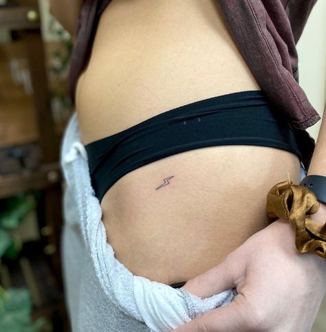 Electric Bolt Tattoo, Tiny Lightning Tattoo, Lighting Bolts Tattoos, Lightning Bolt Tattoo Hip, Electrical Tattoo, Electricity Tattoo, Shock Tattoo, Elvis Tattoo, Lightning Bolt Tattoo