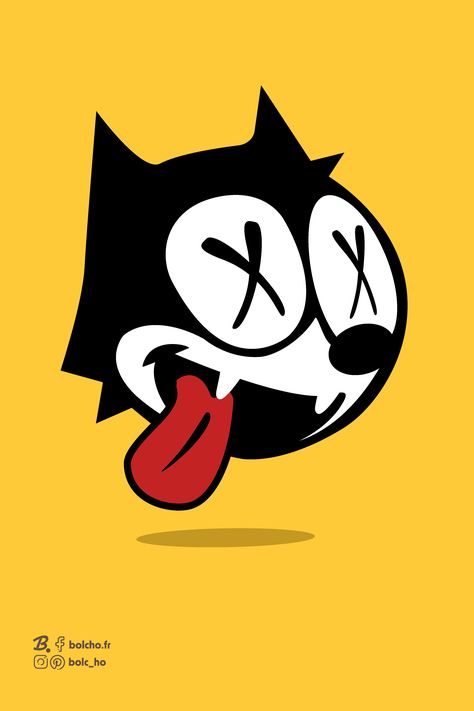 Felix The Cat, Graffiti Style Art, Felix The Cats, Graffiti Cartoons, Desenho Tattoo, Graphic Tshirt Design, Cat Logo, Old Cartoons, Graffiti Styles