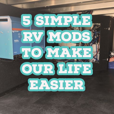 RV MODS! 5 SIMPLE UPGRADES TO MAKE OUR LIFE EASIER! - Getaway Couple Rv Upgrades, Grand Design Rv, Rv Mods, Rv Exterior, Rv Lighting, Rv Camping Tips, Class A Rv, Class C Rv, Access Panels