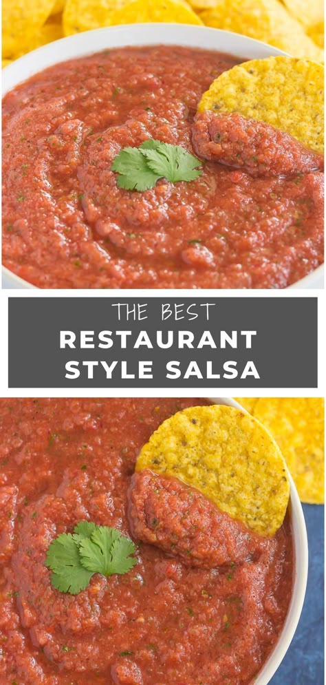 Restaurant Style Salsa Recipe, Restaurant Salsa, Tomato Salsa Recipe, Easy Homemade Salsa, Restaurant Style Salsa, Easy Salsa Recipe, Pastas Recipes, Homemade Salsa Recipe, Authentic Mexican Recipes