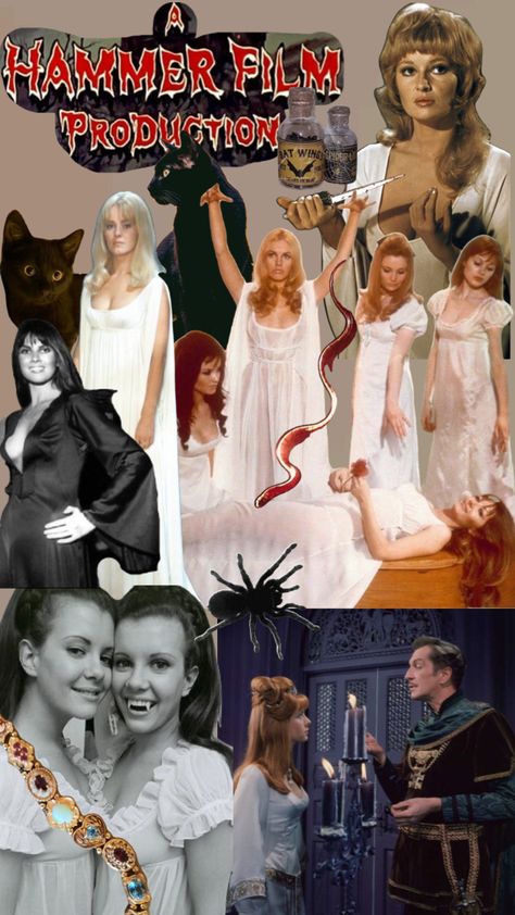 hammer horror women #60s #70s #horror #halloween Halloween In The 70s, Hammer Horror Women, B Movie Horror Aesthetic, 60s Halloween Aesthetic, 70s Vampire, 60s Horror, Horror Women, Women 60s, 70s Horror