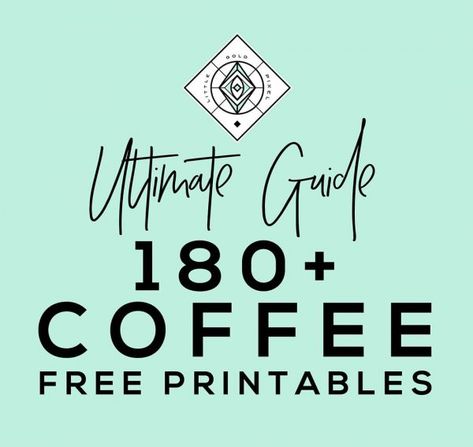 Coffee Free Printables: 180+ Ultimate Guide • Little Gold Pixel Handlettering Inspiration, Coffee Printables, Free Planner Stickers, Coffee Wall Art, Cricut Air, Coffee Bar Signs, Free Printable Wall Art, Coffee Bars, Home Coffee Bar