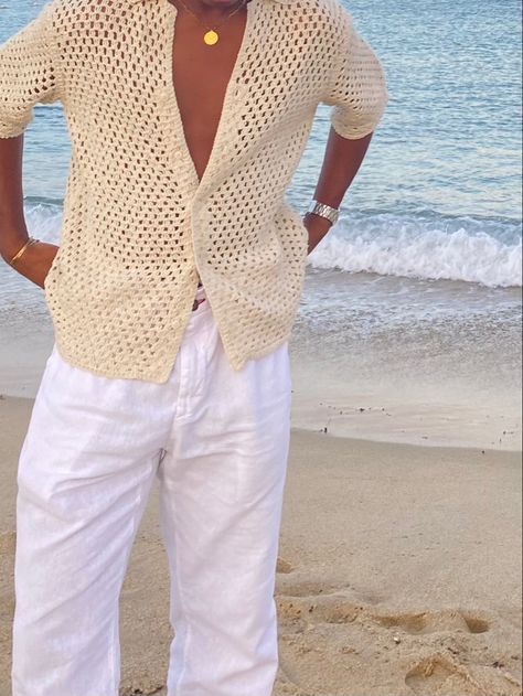 Beachy Mens Fashion, Greece Outfit Aesthetic Men, Beach Ootd Men Summer Outfits, Men’s Aesthetic Beach, Hamptons Outfit Men, Aruba Outfits Men, Classy Beach Outfit Men, Old Money Swimwear Men, Beach Aesthetic Men Outfit