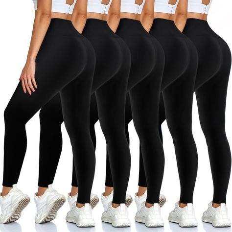 PRICES MAY VARY. 92% Polyester, 8% Spandex Imported BASIC BLACK LEGGING - Keep your off-duty style cool but comfortable and indulge in a pair of ultra-soft leggings. Featuring an elasticated fit and curve hugging shape, these simple leggings are completely staple. HIGH WAIST TUMMY CONTROL - A full-length legging with tummy control these pants give you a slim figure while staying in place better when running, jumping or exercising. SOFT FABRIC - You will love our leggings once you put them on and Athlete Workout, Workout Running, Leggings For Women, Running Leggings, Soft Leggings, Flare Leggings, Way Of Life, High Waisted Leggings, Workout Leggings