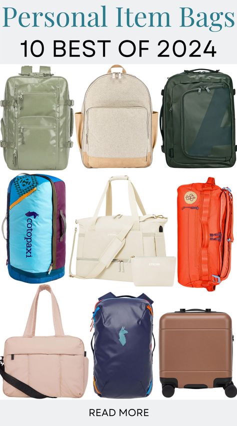 We did the hard work for you and found the best personal item bags to put under the airplane seat in 2024! Personal Item Bag, Work Travel Bag, Best Airplane, Stylish Travel Bag, Best Travel Bags, Packing Guide, Airplane Travel, Jet Lag, Future Travel