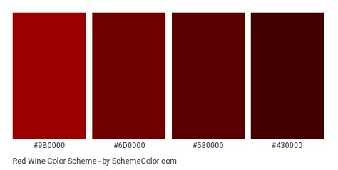 Red Wine Color Scheme » Monochromatic » SchemeColor.com Red Wine Color Palette Wedding, Red Wine Colour Palette, Wine Color Decor, Red Wine Aesthetic Color, Wine Red Palette, Wine Red Pantone, Pantone Red Color Palettes, Color Red Palette, Cabernet Color Palette