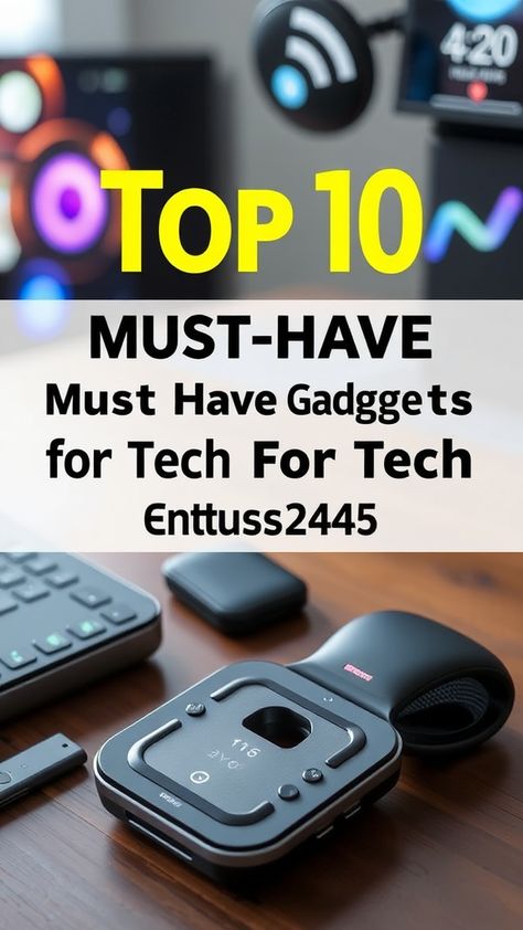 Top 10 Must-Have Gadgets for Tech Enthusiasts in 2024As we step into 2024, tech enthusiasts are on the lookout for innovative gadgets that can elevate their daily lives. With rapid advancements in technology, there are some must-have devices that can enhance your tech experience. Here’s a curated list of the top ten gadgets that every tech lover should consider adding to their collection this year. The Ultimate Gaming Console The latest gaming console is designed not only for high-definition gam Future Of Technology, Surveillance Equipment, Latest Tech Gadgets, Innovative Gadget, High Tech Gadgets, Must Have Gadgets, Tech Gear, Amazon Gadgets, Future Technology