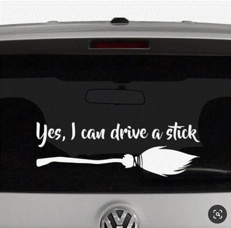 Car Decal Ideas, Vinyl Tree Wall Decal, Witch Broomstick, Car Sticker Ideas, Cool Car Stickers, Cute Car Decals, Witches Broomsticks, Funny Car Decals, Shirt Decals