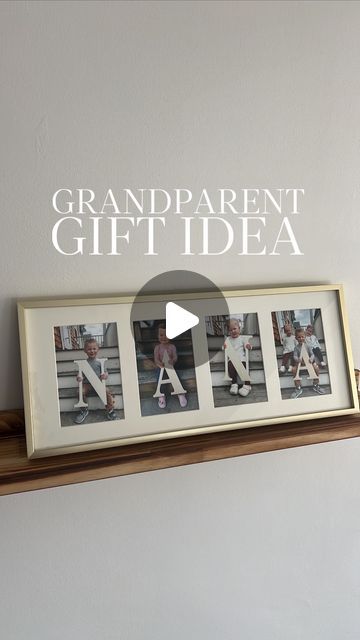 Kristin Twomey ⭐️ on Instagram: "NANA/GIGI/GRAMMIE/GRANDMA/GAGA gift idea ✨All of the supplies that you would need to make this (for any name) are in my AMZ STR. You can get really creative with this. If there are five grandkids but you have a “Gigi” they also have hearts along with the letters, so one child could be a heart. If there is one grand child, just take all the photos with the different letters with that child. So many different ways to do it. It would be cute to recreate every year as well.
.
Also, I know the second N is backwards 😅 we’re working on it. 
.
.
.
#mothersdaygifts #mothersdaygiftideas #grandparentgiftideas #amazonfavorites" Presents For Grandparents Diy, Cheap Grandparent Christmas Gifts, Crafts To Give To Grandparents, Homemade Christmas Presents For Grandparents, Grandkid Crafts For Grandparents, Gifts To Make Grandparents, Grandma Homemade Gifts, Grandparent Diy Gifts, Diy Gifts For Great Grandma