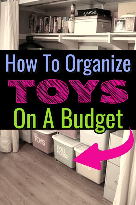 Toy Storage Ideas For Small Bedroom, Storage For Toys In Small Room, Kid Room Toy Organization, Apartment Toy Storage, Toy Organization Ideas Living Room, Toy Storage On A Budget, Toy Room Storage Ideas Diy, Small Closet Toy Organization, Toy Storage Cheap