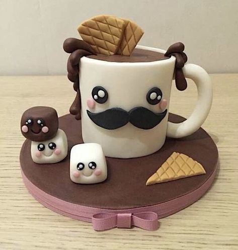 Coffe Mug Cake, Tea Cup Cake, Cake Wrecks, Fathers Day Cake, Cartoon Cake, Cake Decorating Videos, Tea Cake, Crazy Cakes, Kue Ulang Tahun