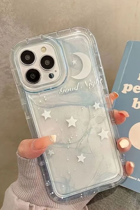 Looking for a trendy and stylish way to protect your phone? Our Light Blue Star Moon Phone Case is the perfect accessory! Featuring a beautiful star and moon design with a stunning light blue background, this case not only looks great but also provides excellent protection against scratches, bumps, and drops. Shop now and give your phone the stylish and protective upgrade it deserves! Mint Phone Case, Moon Phone Case, Photo Iphone Case, Kawaii Iphone Case, Beautiful Iphone Case, Bling Phone Cases, Iphone Case Collection, Blue Phone Case, Star Phone Case