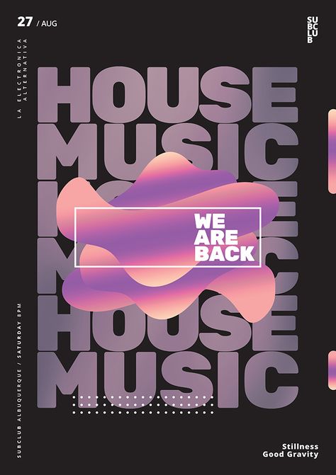 Dj Event Poster Design, We Are Back Poster, Techno Music Poster, Techno Event Poster, House Music Flyer, Party Posters Design, Techno Party Poster, Tech Event Poster, House Music Artwork