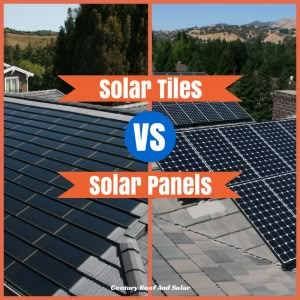 Solar Tiles v Solar Panels: "Tiles, technically speaking, are photovoltaic cells that mimic traditional roof shingles. They first became commercially available in 2005; at that time, they were more expensive than panels, but recent market forces have driven down the cost, so now the prices are equivalent." - that's in the US, of course. | Century Roof & Solar Solar Tiles, Solar Shingles, Penghematan Energi, Solar Roof Tiles, Photovoltaic Cells, Solar Energy Panels, Solar Panels For Home, Best Solar Panels, Solar Roof