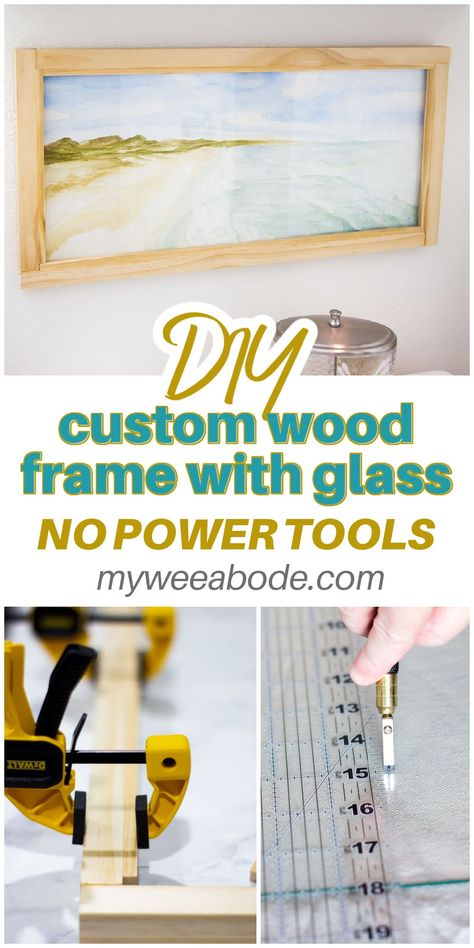 Build A Picture Frame, Making Picture Frames, Custom Wood Frames, Diy Home Projects, Rustic Picture Frames, Diy Photo Frames, Rustic Wood Frame, Diy Picture Frames, Simple Pictures