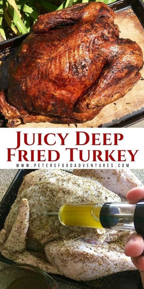 Deep Fried Turkey Injection Recipes, Butter Turkey Injection, Turkey Herb Butter, Deep Fried Turkey Injection, Herb Butter Turkey, Deep Fried Turkey Recipes, Turkey Injection, Turkey Marinade, Butter Turkey