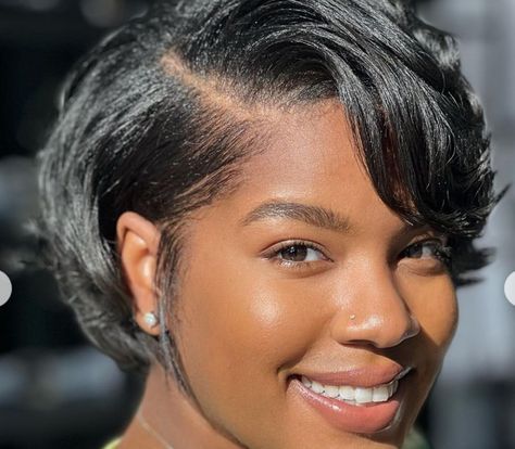 Short Relaxed Haircuts For Black Women, Permed Bob Hairstyles Black Women, Black Woman Short Curly Hairstyles, Short Hairstyles For Relaxed Hair, Short Relaxed Bob Black Women, Butterfly Cut Black Women, Perm Cut Haircuts Short Hairstyles, "bixie" Haircut Black Women, Short Cut Styles Black Women