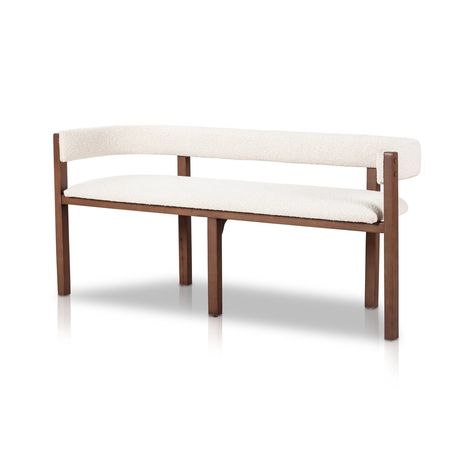 Product Overview Finish: Knoll Natural Dimensions: 62"W x 20"D x 28"H Materials: 95% Pl, 5% Pc, Solid Parawood Performance Fabric: Yes Weight: 44.09 lb Bench Couch, Banquette Dining, London Living Room, Jing Jing, Dining Table Ideas, Kitchen Banquette, Hall Lighting, London Living, Oak Bench