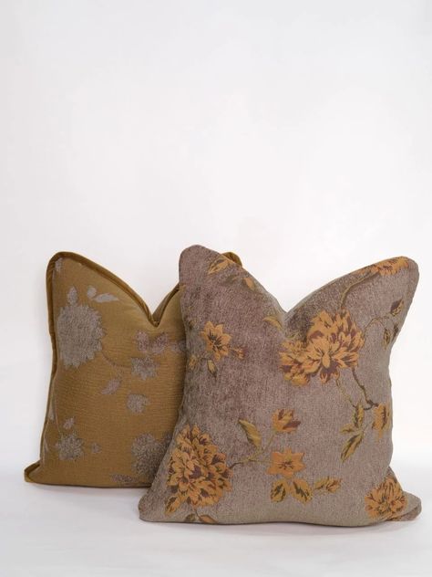 Charlotte Tapestry Pillow | Twenty Third by Deanne (US) European Romance, Romantic Pillow, Muted Brown, Tapestry Pillow, Feather Pillows, Pillow Styling, Honey Brown, Floral Tapestry, Spring Home Decor