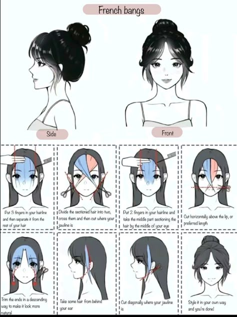 Cool Hair Designs, Hairstyle For Chubby Face, Bangs Tutorial, Hair Style Korea, Bangs For Round Face, How To Cut Bangs, Haircuts For Wavy Hair, Hair Tutorials Easy, Hair Bridesmaid