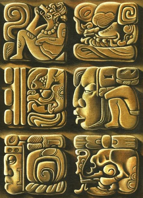 Mayan Calendar exampled. Apocalypto Inca Art, Mayan Glyphs, Mayan Tattoos, Aztec Symbols, Mayan Symbols, Maya Civilization, Maya Art, Aztec Culture, Mayan Calendar