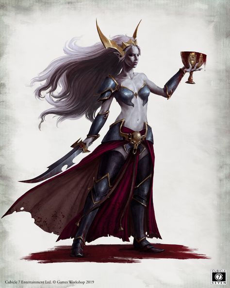 ArtStation - Age of Sigmar RPG - Hag Priestess Archetype, CM - Morin Elf Sorceress, Warhammer Dark Elves, Witch Elves, Dark Eldar, Warhammer Age Of Sigmar, Age Of Sigmar, Fantasy Battle, Warhammer Art, Fantasy Races