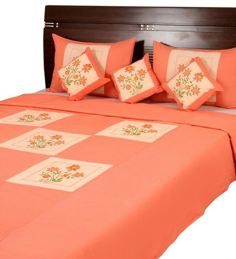 I Bad Sheets Design, Bed Sheet Painting Design, Sheet Painting, Bed Sheets Online, Bed Cover Design, Embroidered Duvet Cover, Designer Bed Sheets, Double Bed Sheets, Embroidered Bedding