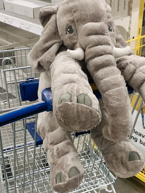 Ikea Soft Toys, Ikea Stuffed Animal, Ikea Elephant, Soft Toys Aesthetic, Huge Stuffed Animals, Ikea Plushies, Ikea Plush, Ikea Toys, Elephant Stuffed Animal