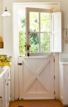 Dutch Doors Diy, Dutch Doors Exterior, Barn Door Hinges, Half Doors, Dutch Door, Open Door, House Doors, Kitchen Doors, Diy Door