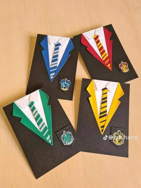 Harry Potter Creative Ideas, Harry Potter Items Diy, Harry Potter Card Ideas, Harry Potter Gift Ideas Diy, Diy Harry Potter Gifts, Harry Potter Origami, Harry Potter Diy Gifts, Gift Ideas Harry Potter, Tort Harry Potter