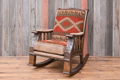 Western Furniture Ranch Style, Southwestern Chairs, Cabin Luxury, Southwestern Furniture, Western Chair, Southwest Furniture, Lodge Furniture, Ranch Furniture, Western Living Room