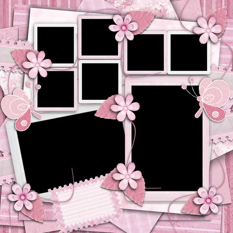 Our collection of assorted scrapbooking papers can be printed for regular scrapbooking and card making or used on your computer for digital scrapbooking. Description from kitchenfoundme.com. I searched for this on bing.com/images Photo Cards Background, 5 Photo Collage Template, Digital Scrapbook Ideas, Birthday Tarpaulin Design, Hello Kitty Invitations, Background Frames, Designs Background, Christening Invitations Girl, Pink Scrapbook