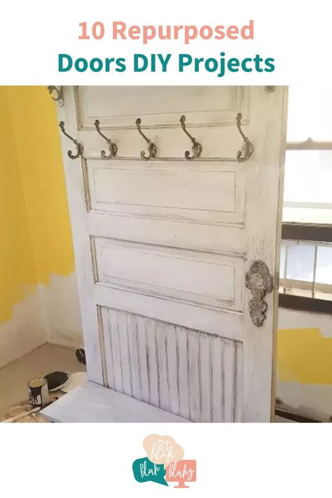 Here is a way to repurpose furniture you might have never thought of. Old doors repurposed is a great DIY project with these 10 amazing ideas. Whether it's a unique entry bench, an arbor walkway, or a chic porch swing, these projects will inspire you to give old doors a new life. Repurposing Doors Ideas, Reuse Doors Diy Projects, Old Door Ideas Decor Wall Art, Upcycle Old Doors Diy Projects, Recycled Doors Ideas, Repurposing Old Doors, Vintage Door Decor Ideas, What To Do With Old Doors Ideas, Old Doors Repurposed Ideas