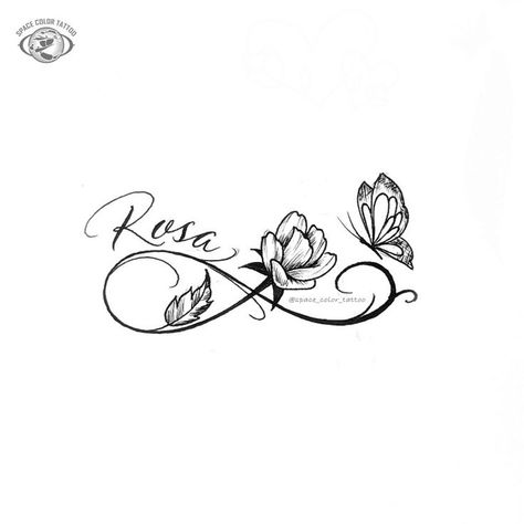 Infinito nombre rosa mariposa tattoo tatuaje in 2022 | Band tattoo designs, Elbow tattoos, Name tattoo designs Tropisches Tattoo, Name Tattoos For Girls, Infinity Tattoo With Feather, Floral Back Tattoos, Infinity Tattoo Designs, Realistic Tattoo Sleeve, Mom Tattoo Designs, Band Tattoo Designs, Armband Tattoo Design