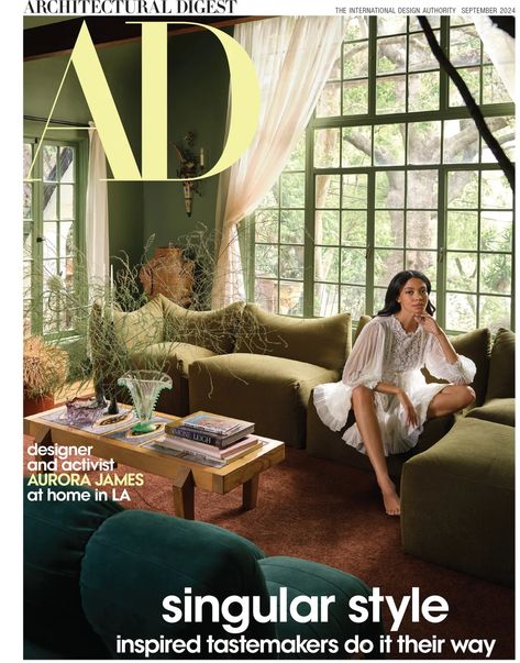 Designer Aurora James offers a view into her LA cottage | CNN Architectural Digest Magazine, Aurora James, Ad Architectural Digest, Arch Digest, Three Bedroom House, Laurel Canyon, Top Architects, Garden Architecture, Bold Art