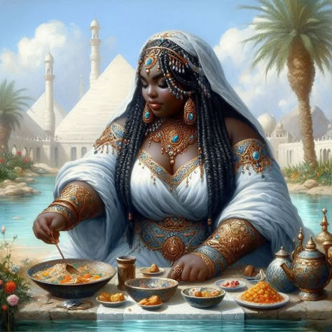 Omala Benelu 👑 Beautiful Goddess Art, Woman King Aesthetic, African Princess Aesthetic, Black Goddess Art, Air Goddess, Black Witches, African Mythology, African Goddess, Black Goddess