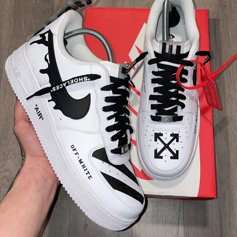 Off-White Air Force 1 Custom Check more at https://danielcustoms.com/product/off-white-air-force-1-custom-2/ Nike Air Force 2, Air Force 1 Women, Nike Shoes Women Fashion, Custom Sneakers Diy, Customized Earrings, White Air Force 1, Shoes Air Force, White Air Forces, Painting Shoes