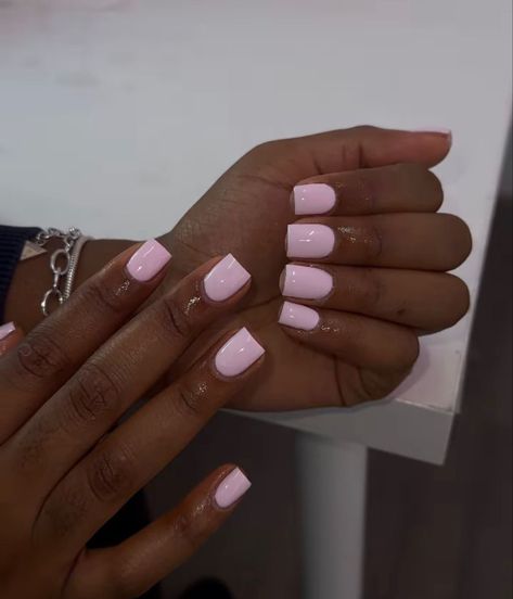 ˚୨୧⋆ @bella2angel Sns On Real Nails, Pink Nails Not Acrylic, Pink Gel Overlay Nails Natural, Natural Nails Vacation, New Set Nails, Solid Color Short Square Nails, Real Short Acrylic Nails Square, Light Pink Overlay Nails, Soft Pink Overlay Nails