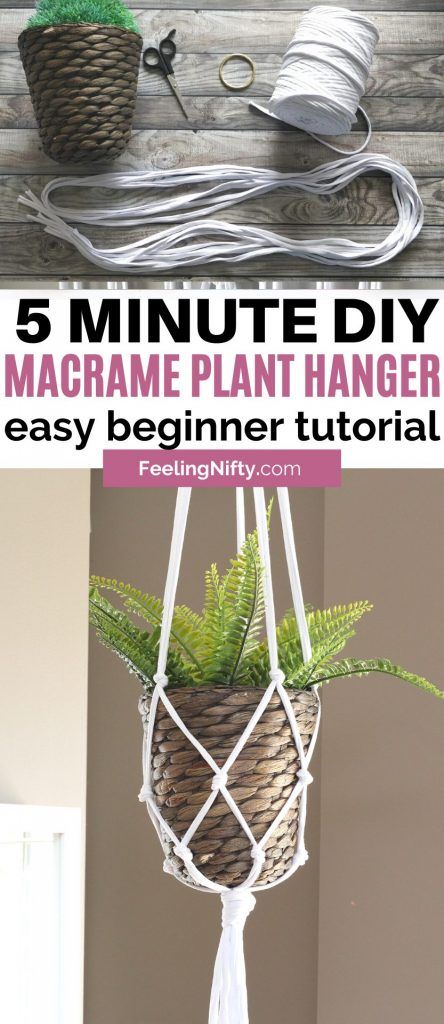 Diy Macrame Plant Hanger Easy, Diy Macrame Plant Hanger Pattern, Plant Holder Diy, Diy Macrame Plant Hanger Tutorials, Plant Hanger Diy, Art Macramé, Crochet Plant Hanger, Diy Hanging Planter, Macrame Plant Hanger Tutorial