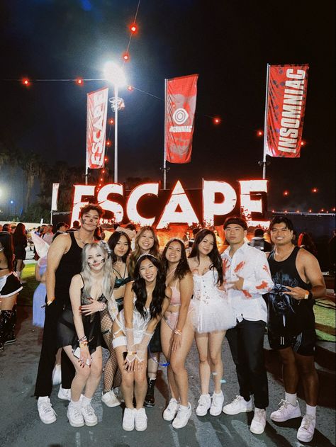 Rave Outfits Escape, Rave Outfit Themes, Countdown Nye Rave Outfits, Escape Halloween Rave, Escape Rave Outfits, Escape Halloween Rave Outfit, Escape Rave, Escape Halloween, Halloween Rave Outfits