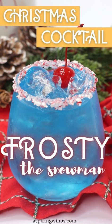 Frosty the Snowman Cocktail | Winter Cocktails | Blue Cocktails | Holiday Cocktails | Christmas Cocktails | Peppermint Cocktails | Coconut Rum Cocktail | Schnapps Cocktail | Candy Cane Cocktail | #cocktail #recipe #holidays #Christmas #peppermint Snowman Cocktail, Pumpkin Milkshake, Xmas Drinks, Christmas Drinks Alcohol Recipes, Malibu Drinks, Christmas Drinks Recipes, Christmas Party Drinks, Smoked Cocktails, Christmas Drinks Alcohol