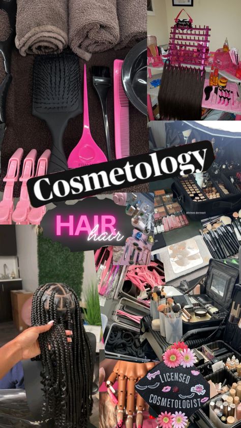 My dream job🙏🏽💵🎓💰🌸💇🏽��‍♀️#cosmetology #fyp #fypp Cosmetology Black Women, Cosmetology School Essentials, Cosmetology School Vision Board, Hair Vision Board Ideas, Cosmetology License Aesthetic, Cosmotology Pictures School, Cosmetology Vision Board Ideas, Future Jobs Career, Vision Board Cosmetology