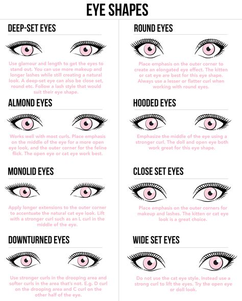 Types of Eyelash Extensions: Enhancing Eye Shapes and Customizing Lash - eslashes Best Eyelash Extensions For Almond Eyes, Eye Shape For Eyelash Extensions, Lash Mapping Guide, Different Eye Shapes Lash Extensions, Eye Types Shapes, Lash Map For Eye Shapes, Eye Shape Chart For Lash Extensions, Eyelash Extensions For Eye Shape, Best Lashes For Eye Shape