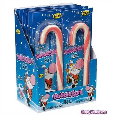 These bubblegum candy canes have a secret: They aren't actually candy canes! Give them a few chews and you'll be blowing bubbles in no time. Get them at candywarehouse.com   - Delish.com Bubblegum Candy, Pink Candy Buffet, Candy Stash, Giant Candy Cane, Bulk Candy Store, Giant Bubbles, Giant Candy, Food Png, Kids Candy