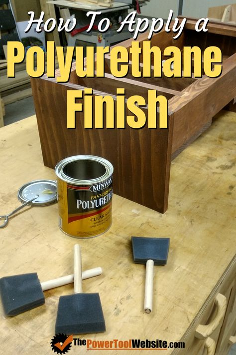 How To Apply Polyurethane, Fine Woodworking Project, Wood Projects Plans, Woodworking Project Plans, Unique Woodworking, Easy Wood Projects, Easy Wood, Wood Project, Wood Plans