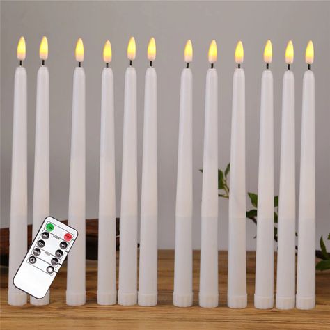 Pack of 12 Yellow Flickering Remote LED Candles,Plastic Flameless Remote Taper Candles,bougie led For Dinner Party Decoration-in Candles from Home & Garden on AliExpress Harry Potter Decor Ideas, Phantom Of The Opera Masquerade, Halloween Chandelier, Bridal Shop Decor, Prom Decorations, Extra Wedding, Yule Tree, Masquerade Prom, Flameless Taper Candles