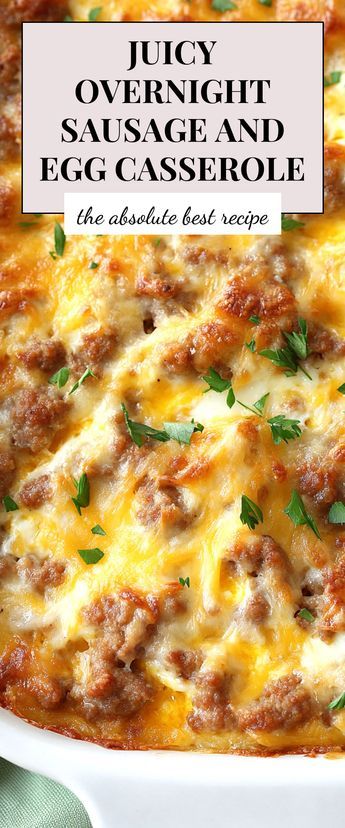 This Juicy Overnight Sausage and Egg Casserole is a hearty breakfast you can prep the night before! Perfect for a cozy weekend brunch or when you have friends over, it'll keep everyone satisfied and happy. Best Breakfast Casserole Recipe With Sausage From The Food Charlatan, Sausage And Egg Breakfast Casserole Without Bread, Crockpot Egg Bake Breakfast Casserole, Overnight Breakfast Casserole Sausage And Hashbrowns, Quiche Casserole Breakfast, Egg Casserole With Croissants, Tator Tot Egg Casserole Breakfast With Sausage Gravy, Overnight Crossaint Breakfast Casserole, Breakfast Stuffing Casserole