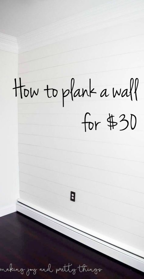 shiplap wall | diy shiplap wall | how to plank a wall | planked wall | diy plank wall Diy Plank Wall, Remodeling Hacks, Shiplap Wall Diy, Shiplap Wall, Diy Shiplap, Diy Wand, Faux Shiplap, Plank Walls, Diy Remodel