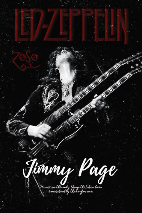 Jimmy Page Led Zeppelin, Journey Band Poster, Old Rock Posters, 80s Posters Music, Led Zeppelin Poster Vintage, Classic Rock Posters, Zeppelin Poster, Led Zeppelin Art, Led Zeppelin Poster